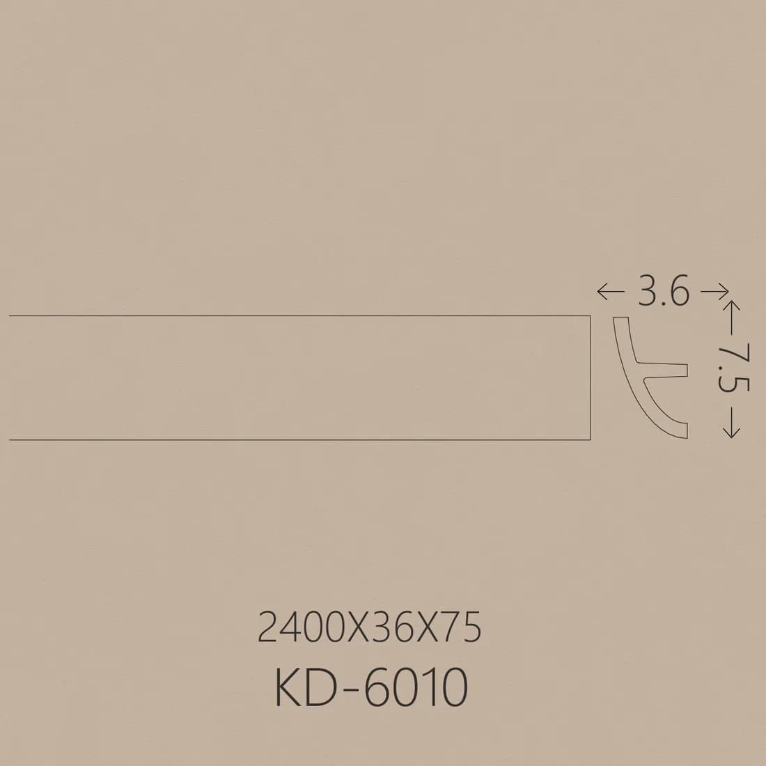 Poliüretan Kartonpiyer PU-6010 teknik çizim