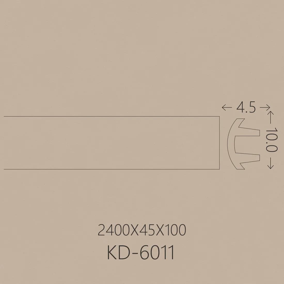 Poliüretan Kartonpiyer PU-6011 teknik çizim