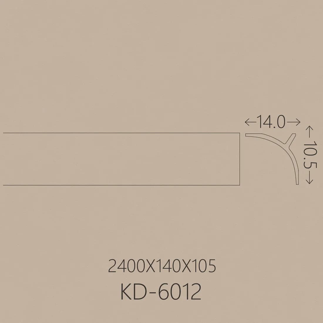 Poliüretan Kartonpiyer PU-6012 teknik çizim