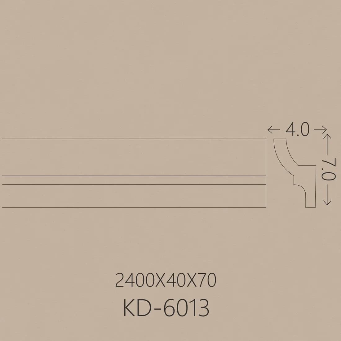 Poliüretan Kartonpiyer PU-6013 teknik çizim