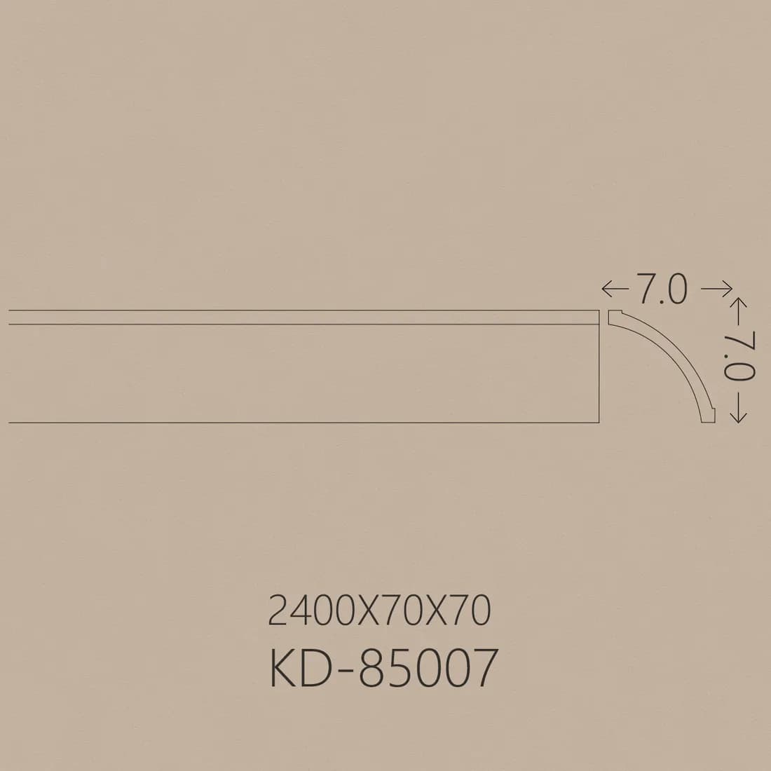 Poliüretan Kartonpiyer PU-85007 teknik çizim