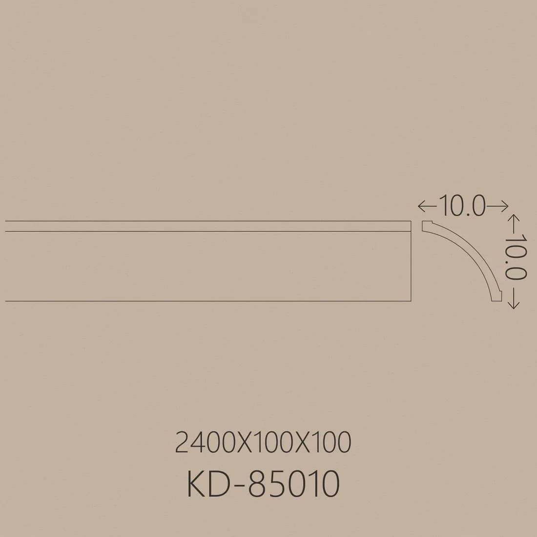 Poliüretan Kartonpiyer PU-85010 teknik çizim
