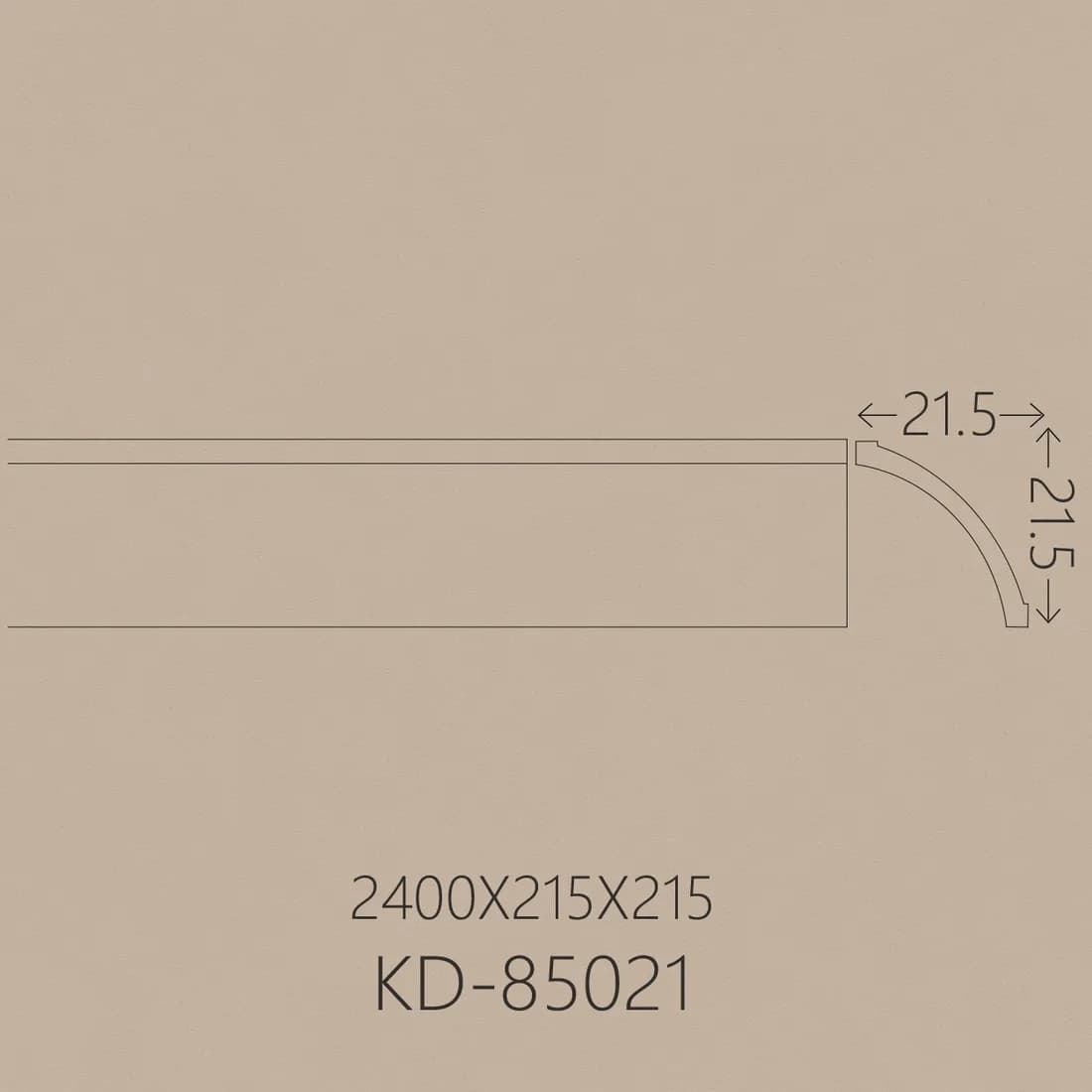 Poliüretan Kartonpiyer PU-85021 teknik çizim