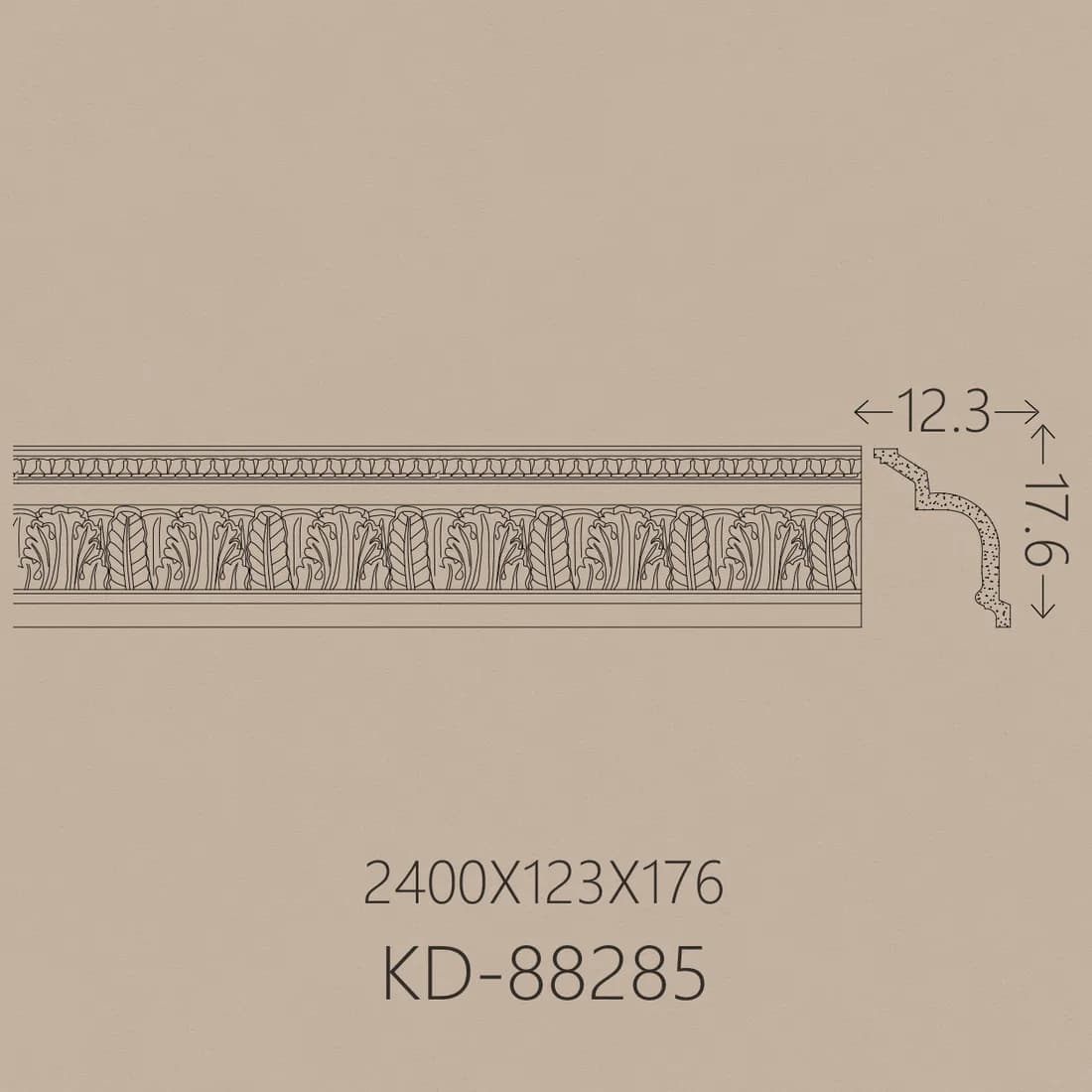 Poliüretan Kartonpiyer PU-88285 teknik çizim