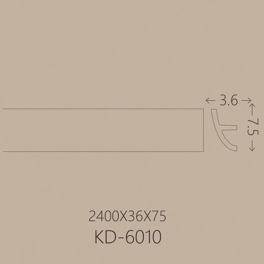 Poliüretan Kartonpiyer PU-6010 teknik çizim