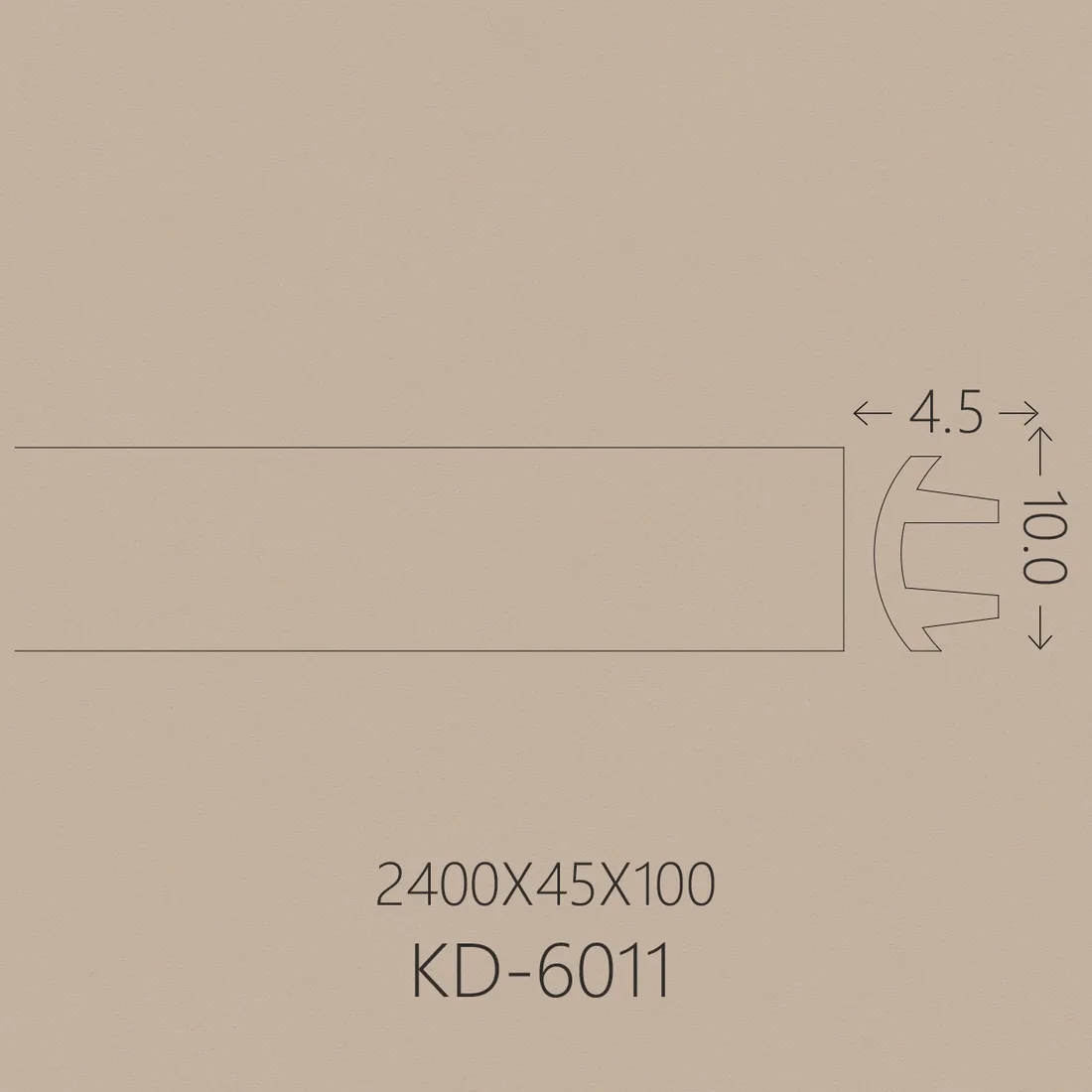 Poliüretan Kartonpiyer PU-6011 teknik çizim