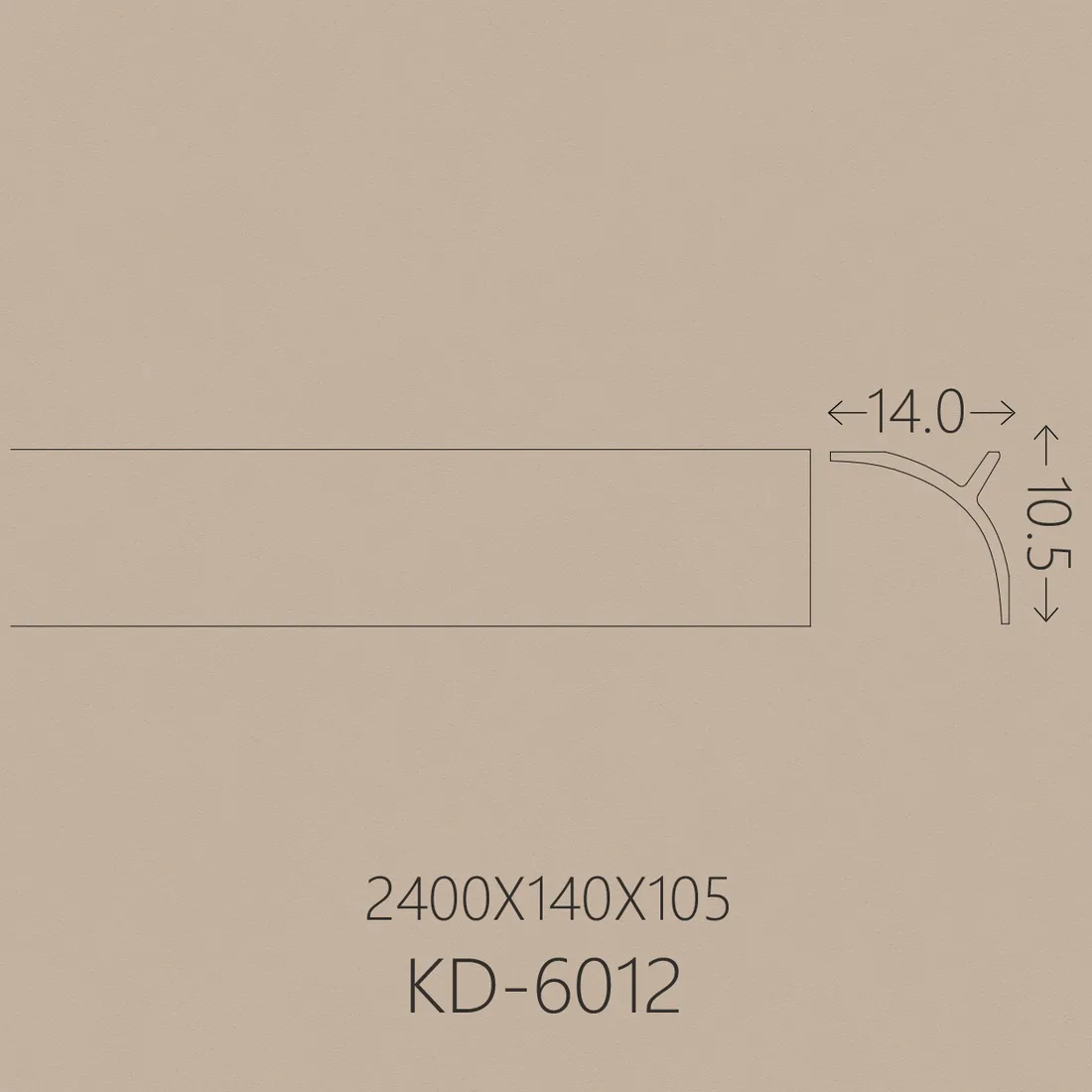 Poliüretan Kartonpiyer PU-6012 teknik çizim