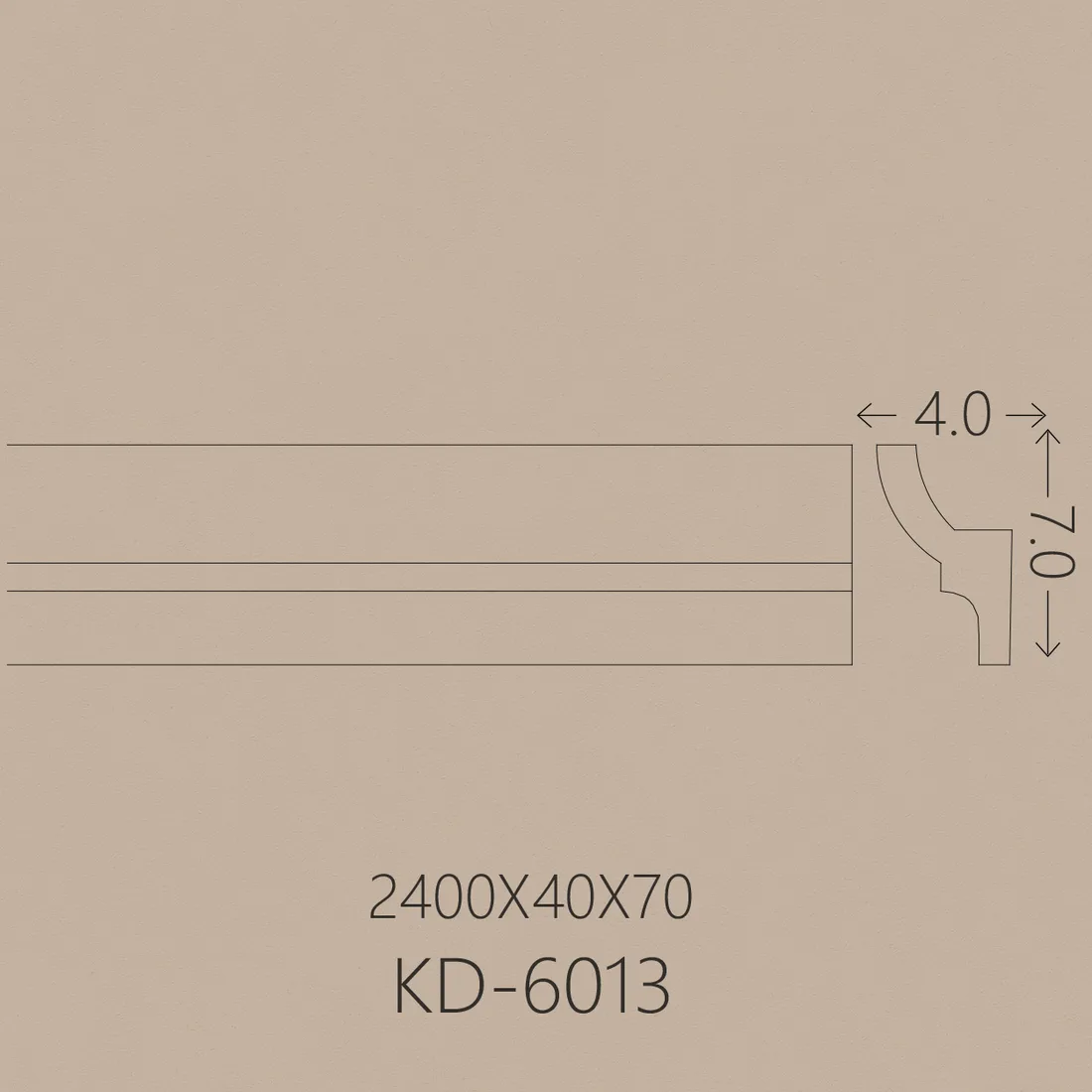 Poliüretan Kartonpiyer PU-6013 teknik çizim