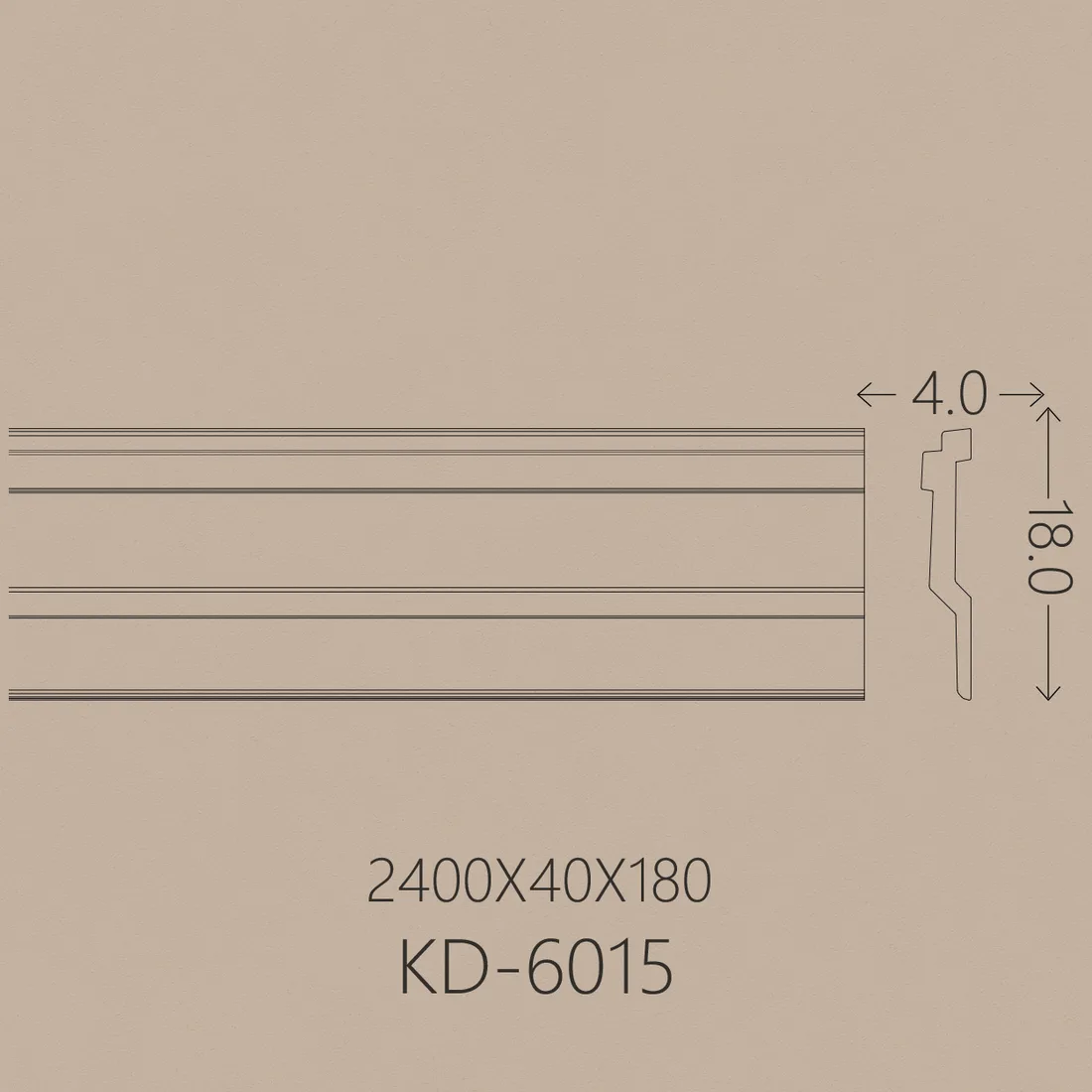 Poliüretan Kartonpiyer PU-6015 teknik çizim