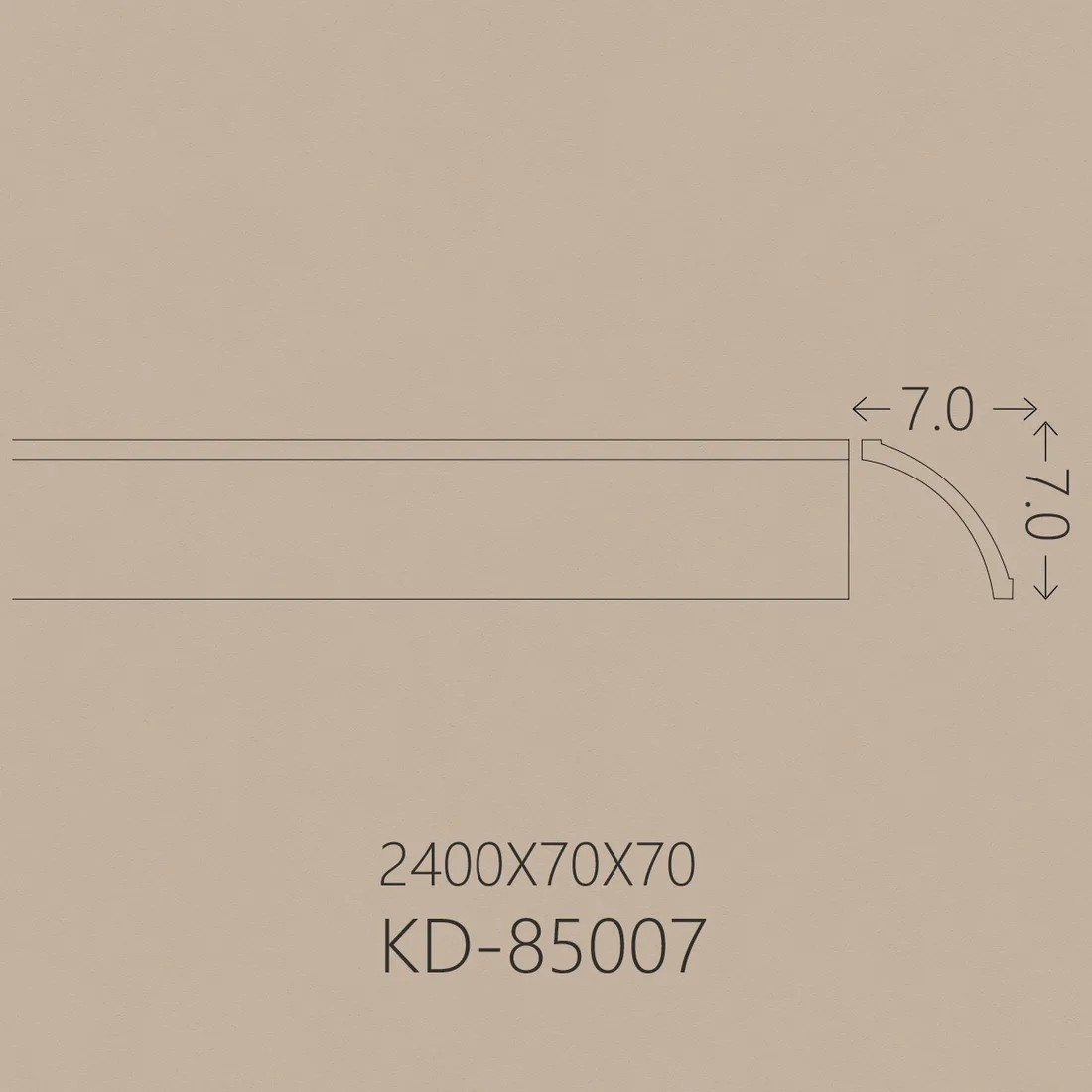 Poliüretan Kartonpiyer PU-85007 teknik çizim