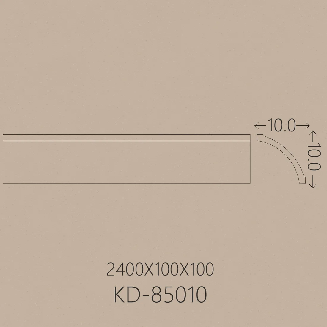 Poliüretan Kartonpiyer PU-85010 teknik çizim