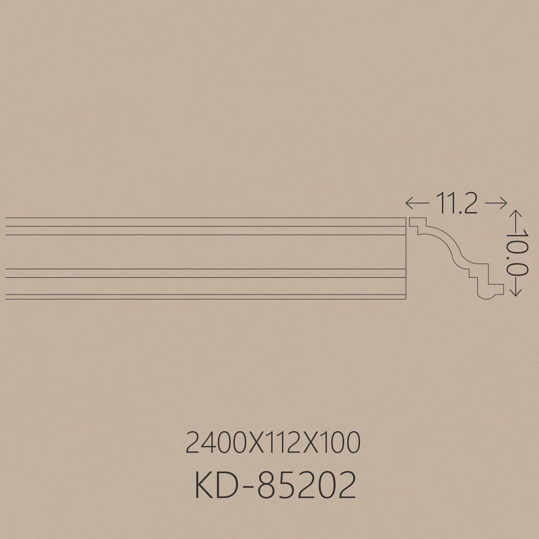 Poliüretan Kartonpiyer PU-85202 teknik çizim